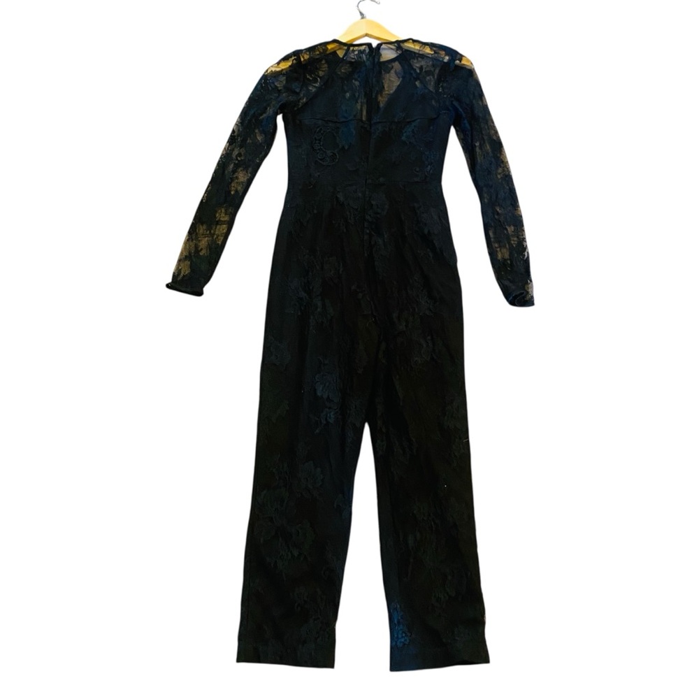 Lovers + Friends Black Lace Sheer Whimsigoth Nora Jumpsuit - Picture 3 of 9
